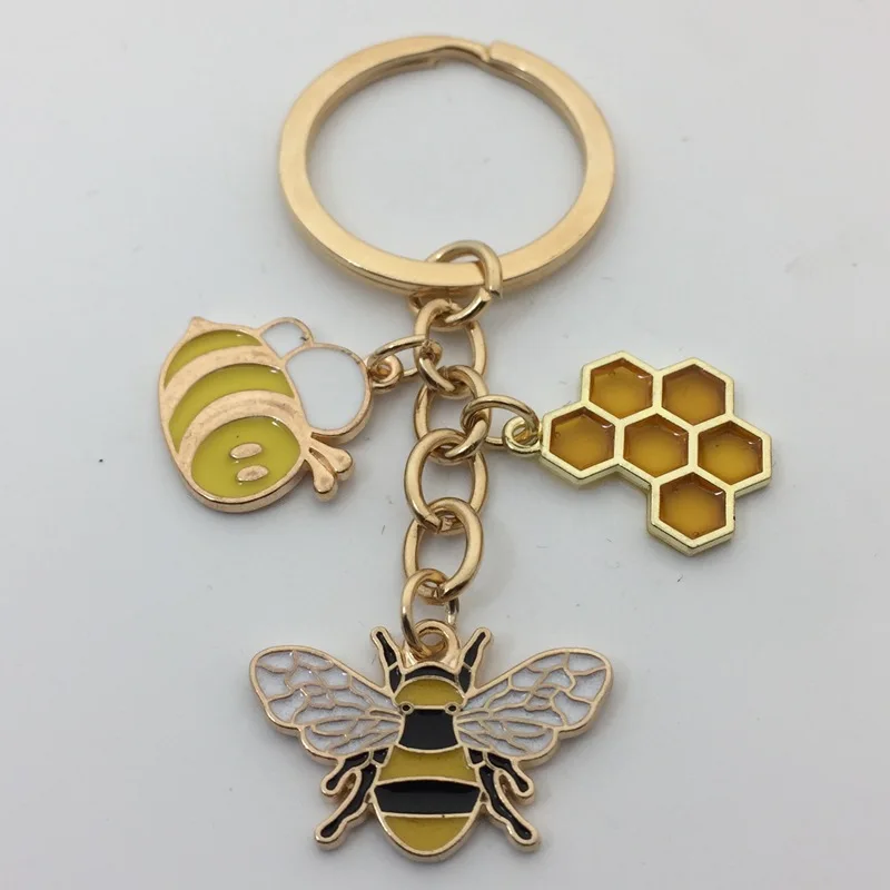 Lovely Bee Honeycomb Combination Key Chain Exquisite Insect Jewelry Gift Key Chain 
Lovely Bee Honeycomb Combination Key Chain Exquisite Insect Jewelry Gift Key Chain