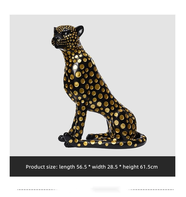 Fortune Leopard Statues Home Decor Resin Interior Figurines Office Living Room Decoration Creative Home Accessories Artwork Gift Fortune Leopard Statues Home Decor Resin Interior Figurines Office Living Room Decoration Creative Home Accessories Artwork Gift