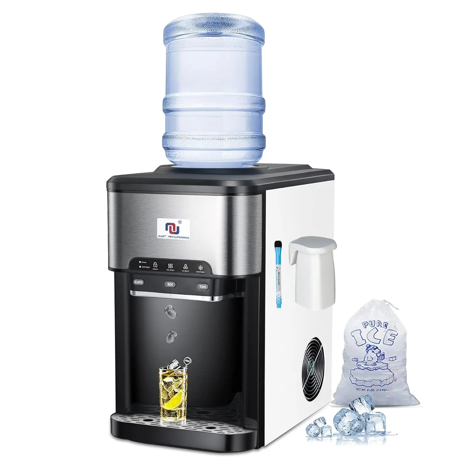 Water Dispenser, 44lbs Ice Daily Top Loading 5 Gallon Water Dispenser W. 4lb,3-in-1 Portable Water Cooler Built-in Ice Maker
Water Dispenser, 44lbs Ice Daily Top Loading 5 Gallon Water Dispenser W. 4lb,3-in-1 Portable Water Cooler Built-in Ice Maker