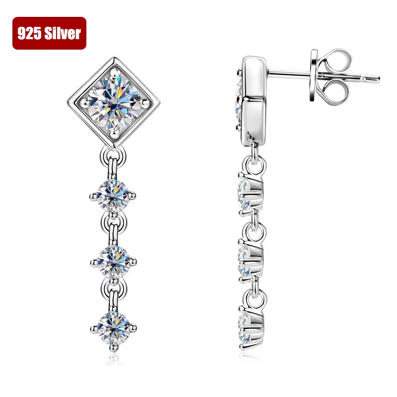 5mm&3mm D Moissanite Drop Earrings for Girls 100% Silver 925 Stud Earrings 2024 Trend Jewelry Accessories Anniversary Gift
5mm&3mm D Moissanite Drop Earrings for Girls 100% Silver 925 Stud Earrings 2024 Trend Jewelry Accessories Anniversary Gift