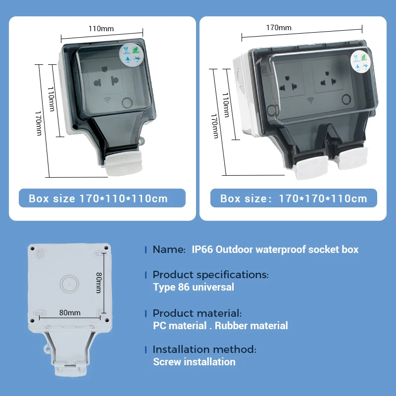AVOIR-Prise Électrique Extérieure Étanche IP66, Prise Intelligente Américaine, Port de Chargeur USB Sans Fil Tuya, Wifi, Appareil Ménager de Cuisine prises électriques prise connecte wifi douille prise etanche extérie 5