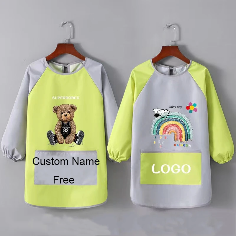 Personalized Custom Logo/Name Painting Drawing Bib Long Sleeved Waterproof Infant Eating Apron Children's Bandana Feeding Bib
Personalized Custom Logo/Name Painting Drawing Bib Long Sleeved Waterproof Infant Eating Apron Children's Bandana Feeding Bib