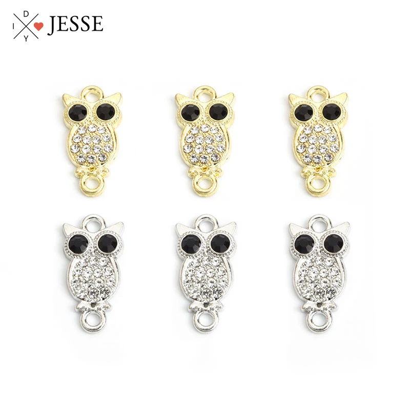 10pcs/lot Owl Rhinestones Charm Connectors Gold/Silver Color Metal Inlaid Crystals Pendents Jewelry Making DIY Bracelet Supplies
10pcs/lot Owl Rhinestones Charm Connectors Gold/Silver Color Metal Inlaid Crystals Pendents Jewelry Making DIY Bracelet Supplies