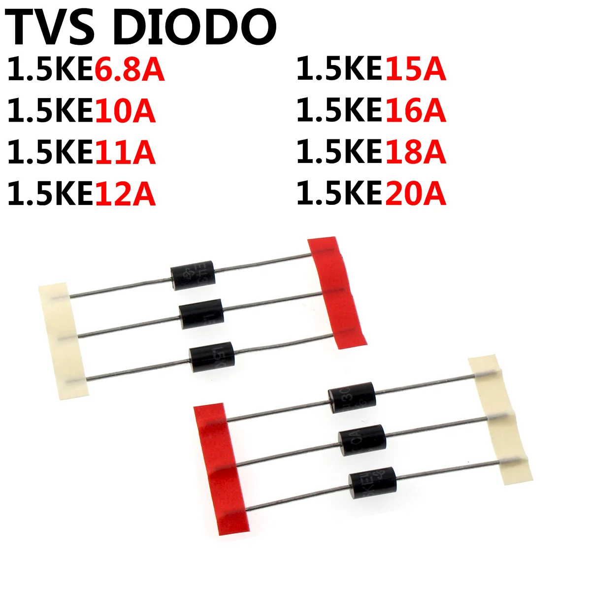 50PCS TVS DIODO 1.5KE24A 1.5KE27A 1.5KE30A 1.5KE36A 1.5KE39A 1.5KE43A 1.5KE47A 1.5KE51A 1.5KE56A 1.5KE62A
50PCS TVS DIODO 1.5KE24A 1.5KE27A 1.5KE30A 1.5KE36A 1.5KE39A 1.5KE43A 1.5KE47A 1.5KE51A 1.5KE56A 1.5KE62A