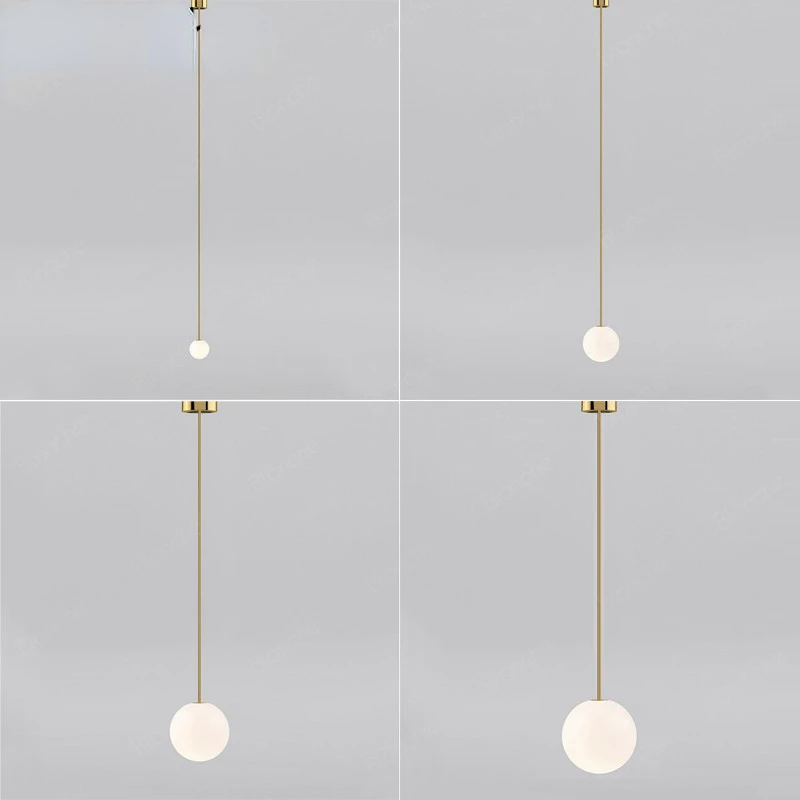 

Modern Pendant Light Minimalism Line Glass Ball Hanging Lamp for Living Dining Room Bedroom Cafe Suspension Luminaire Loft Decor