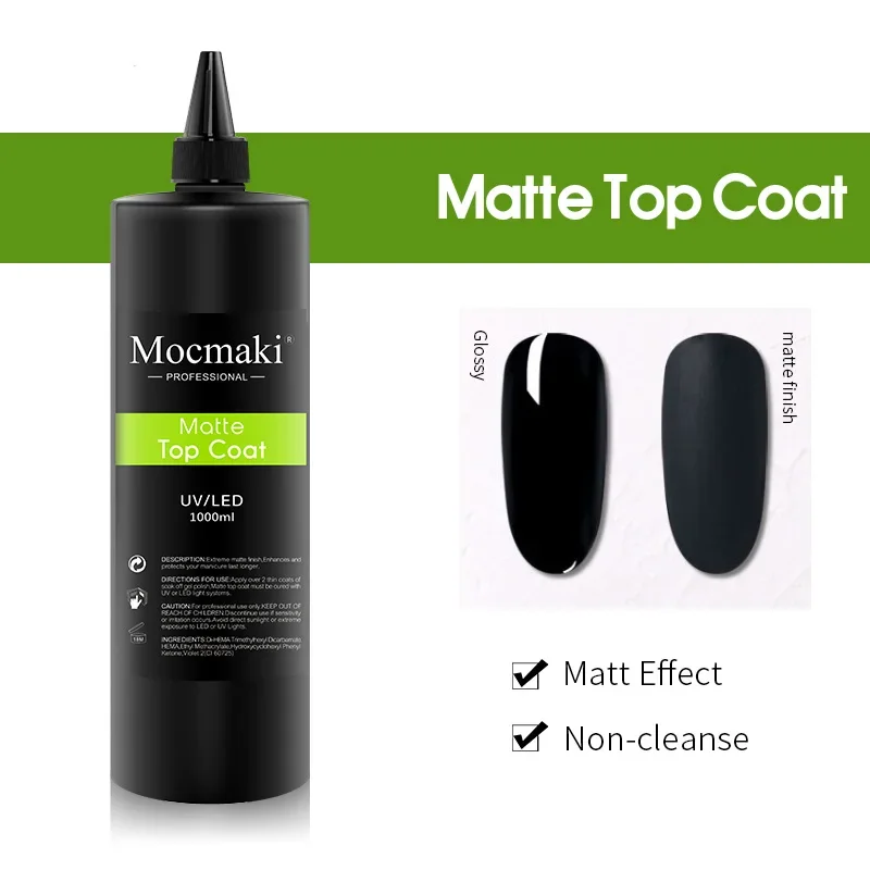

Mocmaki 1KG No Wipe Top Coat Primer Strong Base Coat UV Gel Professional Semi Permanent Varnish Soak Off UV Gel Nail Polish
