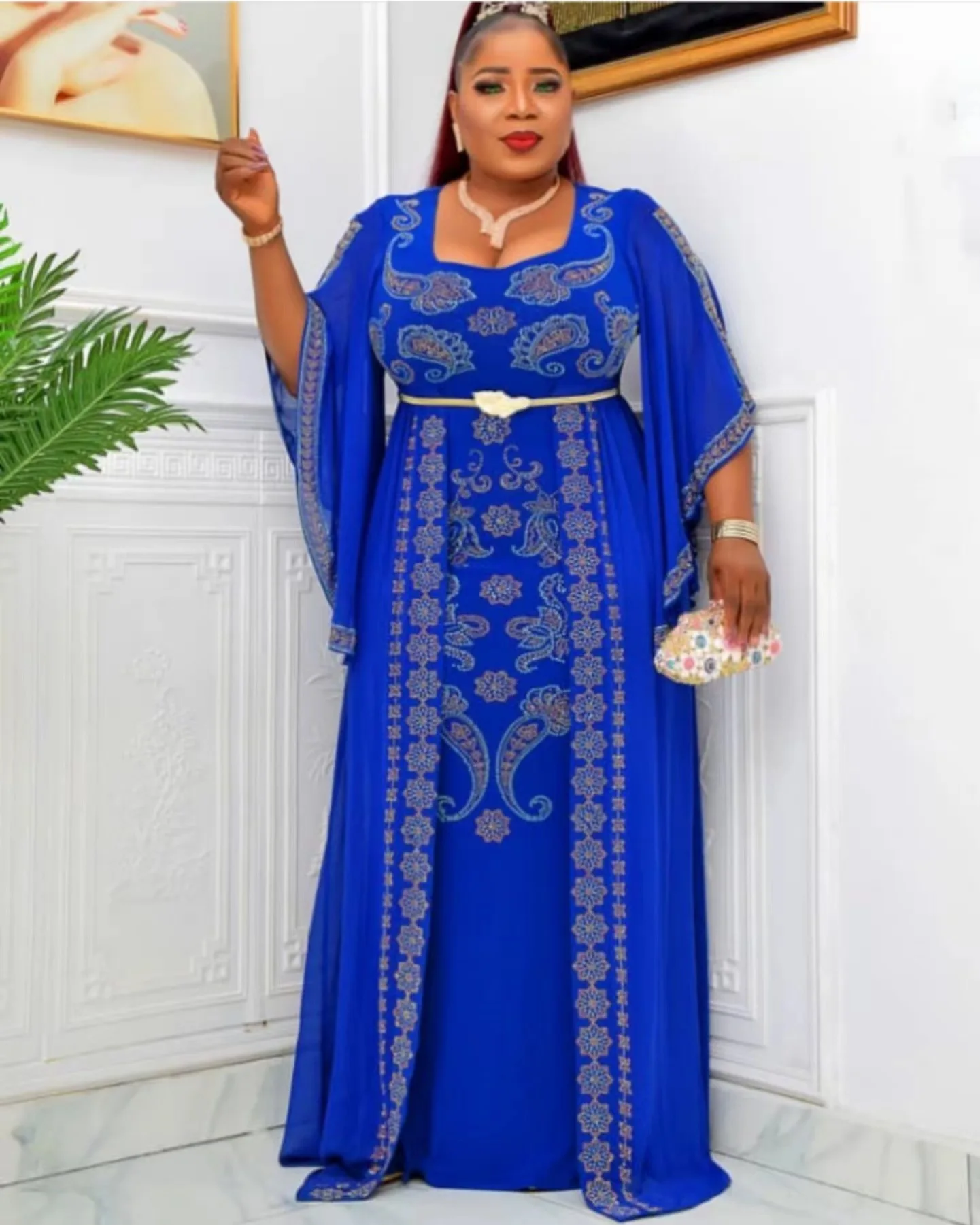 Spring Autumn African Women Half Sleeve Black Red Dark Blue Polyester Long Dress African Robes African Clothes for Women
Spring Autumn African Women Half Sleeve Black Red Dark Blue Polyester Long Dress African Robes African Clothes for Women
