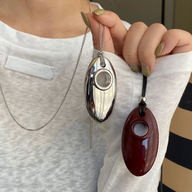 Bilandi-Collier pendentif en U nargéométrique pour femme, bijoux fantaisie, cadeaux de fête, accessoires de design fin, nouvelle tendance, 2024 4