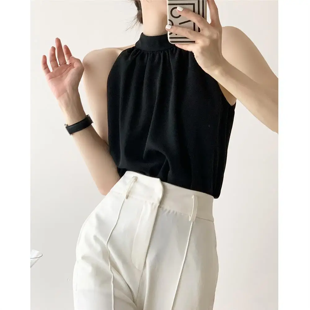 Sexy Tanks Women Black Tops Sleeveless Halter Top Shirt Y2k Clothing Streetwear Summer Tank Tops Women Clothing
Sexy Tanks Women Black Tops Sleeveless Halter Top Shirt Y2k Clothing Streetwear Summer Tank Tops Women Clothing