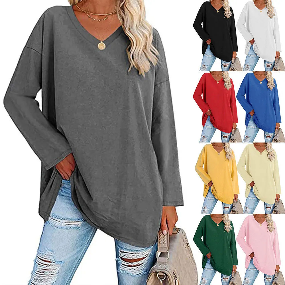 Women Solid Oversized T-shirt Vintage Casual Basic Y2k Tops 2024 New Spring Long Sleeve Fashion Tunic Streetwear Female Clothes
Women Solid Oversized T-shirt Vintage Casual Basic Y2k Tops 2024 New Spring Long Sleeve Fashion Tunic Streetwear Female Clothes
