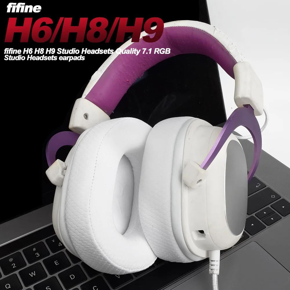 Earphone pads For Fifine H6 H8 H9 H13 H16 7.1 replacement Earpads headphones Earmuffs Soft Mesh Memory Covers Sponge Protein Earphone pads For Fifine H6 H8 H9 H13 H16 7.1 replacement Earpads headphones Earmuffs Soft Mesh Memory Covers Sponge Protein