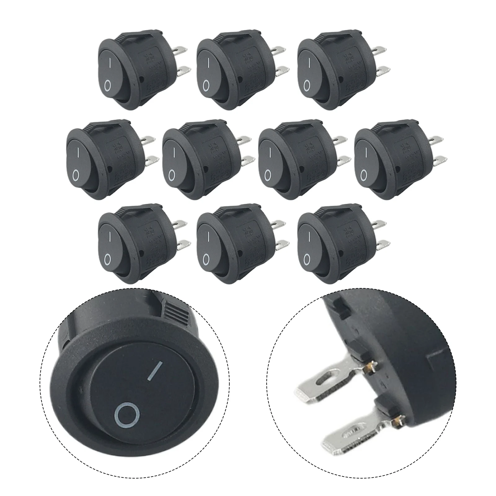 5/10PCS 12v Round Rocker Switch ON/OFF 2Pin SPST Camper Van Caravan Boat Motorhome Lights Rocker Switches RV Accessories
5/10PCS 12v Round Rocker Switch ON/OFF 2Pin SPST Camper Van Caravan Boat Motorhome Lights Rocker Switches RV Accessories