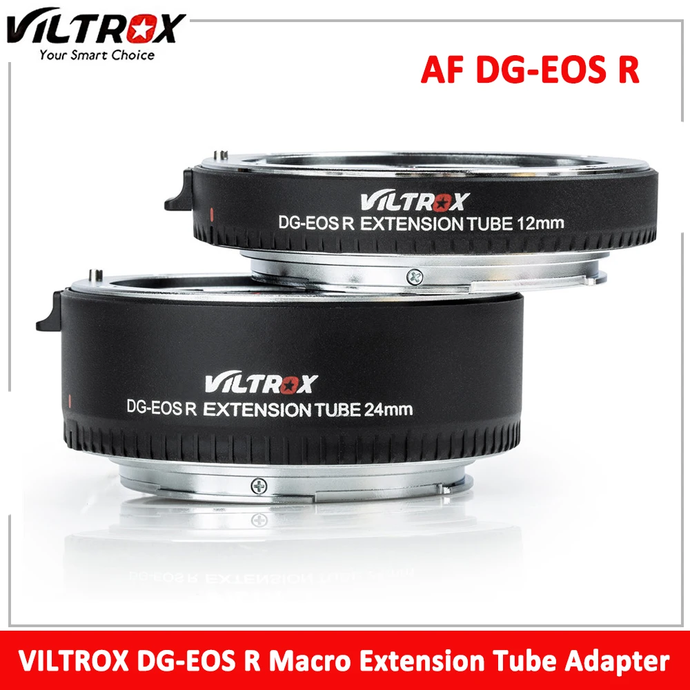 

Viltrox DG-EOS R Auto Focus Metal Mount Macro Extension Tube Adapter Ring 12mm+24mm for Canon EOS R Mount Lens Camera R RP R5 R6