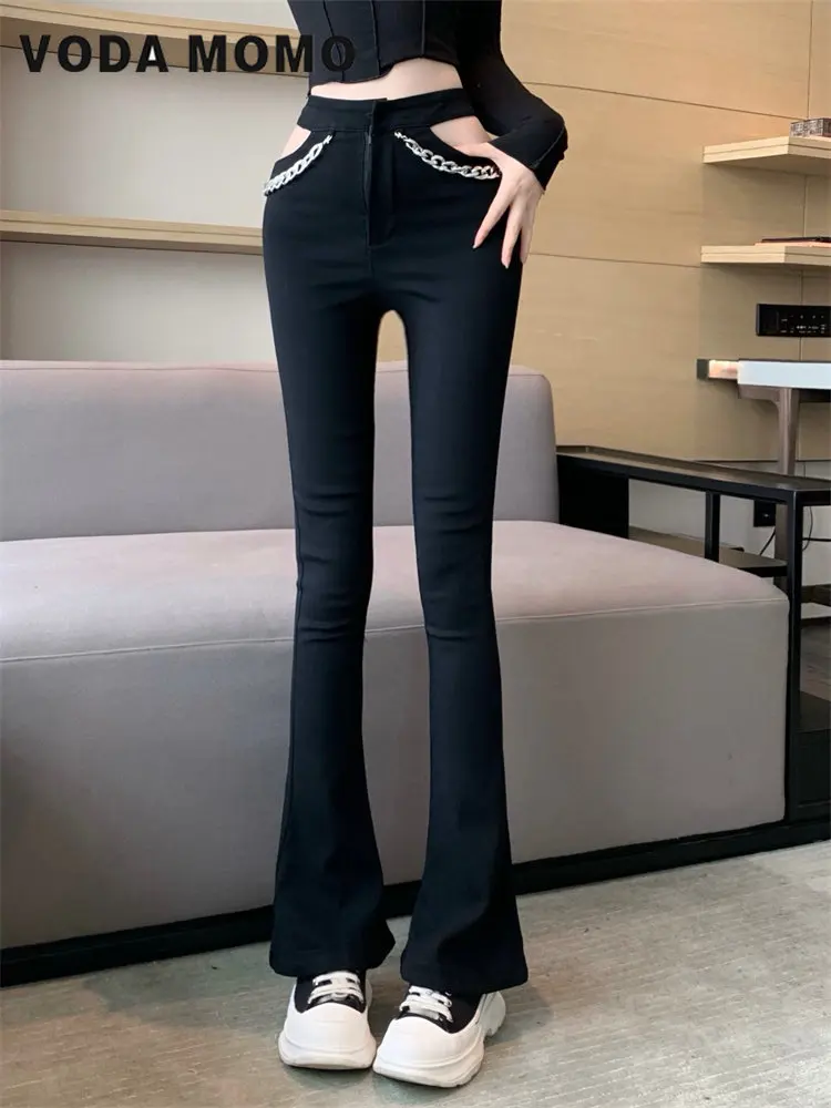 2023 New Spring Summer High Waist Loose Fashion Slim Denim Flare Pants Woman's Vintage Sexy Cutout Chain Flare Jeans Y2k Jeans
2023 New Spring Summer High Waist Loose Fashion Slim Denim Flare Pants Woman's Vintage Sexy Cutout Chain Flare Jeans Y2k Jeans