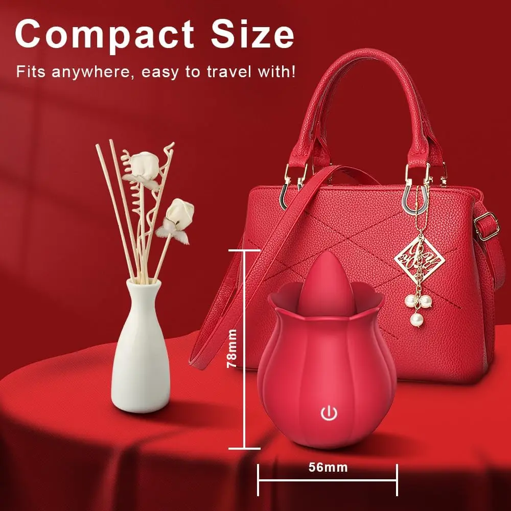 Rose-Vibromasseur Sex Toys pour femmes, 10 continents de léchage de langue, ventouse de clitoris anal et de point G, machine 7. 0 18, jouets pour adultes 4