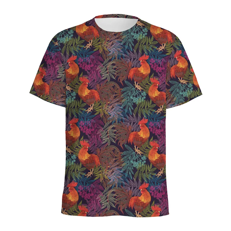Colorful Rooster Pattern T-shirt Men Cartoon 3D Printed Chicken Tee Shirt Round Neck Short Sleeves Street Oversized T Shirts
Colorful Rooster Pattern T-shirt Men Cartoon 3D Printed Chicken Tee Shirt Round Neck Short Sleeves Street Oversized T Shirts