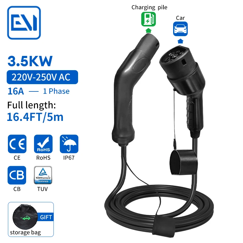 Зарядный кабель для электромобиля, GB/T IEC 62169-2, гнездо-штекер, адаптер для электромобиля 16 А, зарядная станция кВт для автомобильного зарядного устройства
Зарядный кабель для электромобиля, GB/T IEC 62169-2, гнездо-штекер, адаптер для электромобиля 16 А, зарядная станция кВт для автомобильного зарядного устройства
