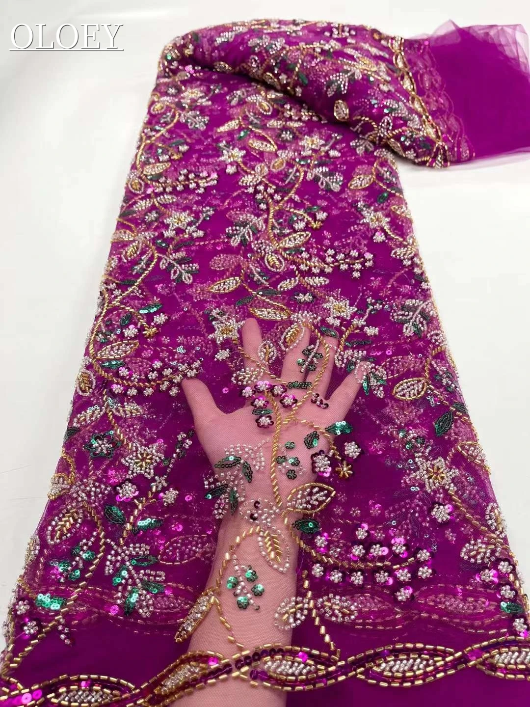High-End Fashion Embroidery Groom Lace Fabric African Nigerian With Sequin Fabric For Wedding Dress
High-End Fashion Embroidery Groom Lace Fabric African Nigerian With Sequin Fabric For Wedding Dress