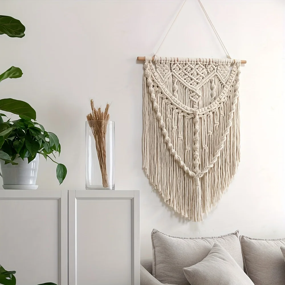 Bohemian Cotton Wall Tapestry - Handwoven Nordic Decor 3 S77d3022d98cb48f3b443bfd303a85dccE