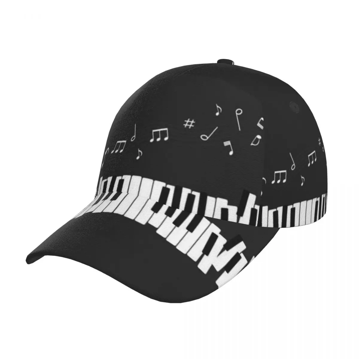 

Unisex Outdoor Sport Sunscreen Baseball Hat Running Visor Cap Music Piano And Musical Notes