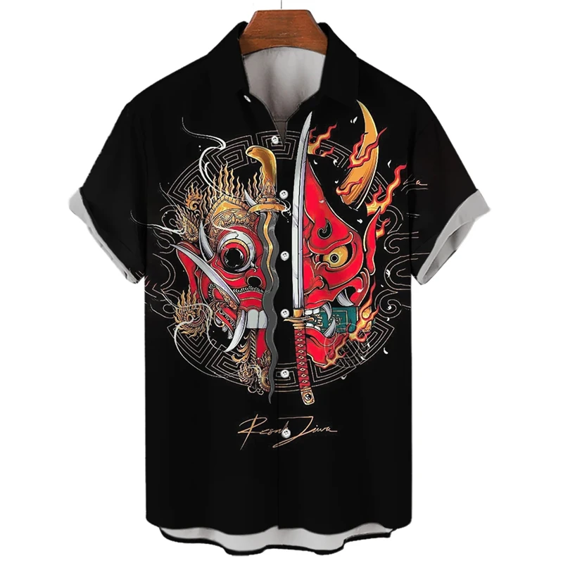 Vintage Men's Shirt Samurai Horror Shirts Japanese Style Print Camisa Masculina Oversized Casual Hawaiian Tops Ladies Blouses
Vintage Men's Shirt Samurai Horror Shirts Japanese Style Print Camisa Masculina Oversized Casual Hawaiian Tops Ladies Blouses