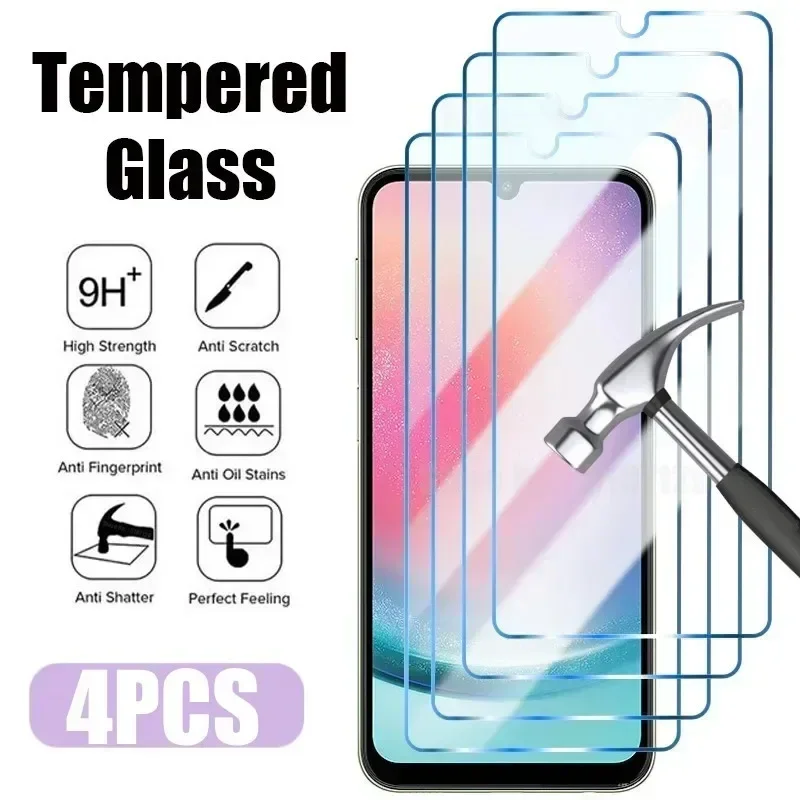 

Защитное стекло, закаленное стекло для Samsung Galaxy A14/A54/A53/A13/A33/A34/A52S/A52/A73/A21S/A51/A72, 4 шт.