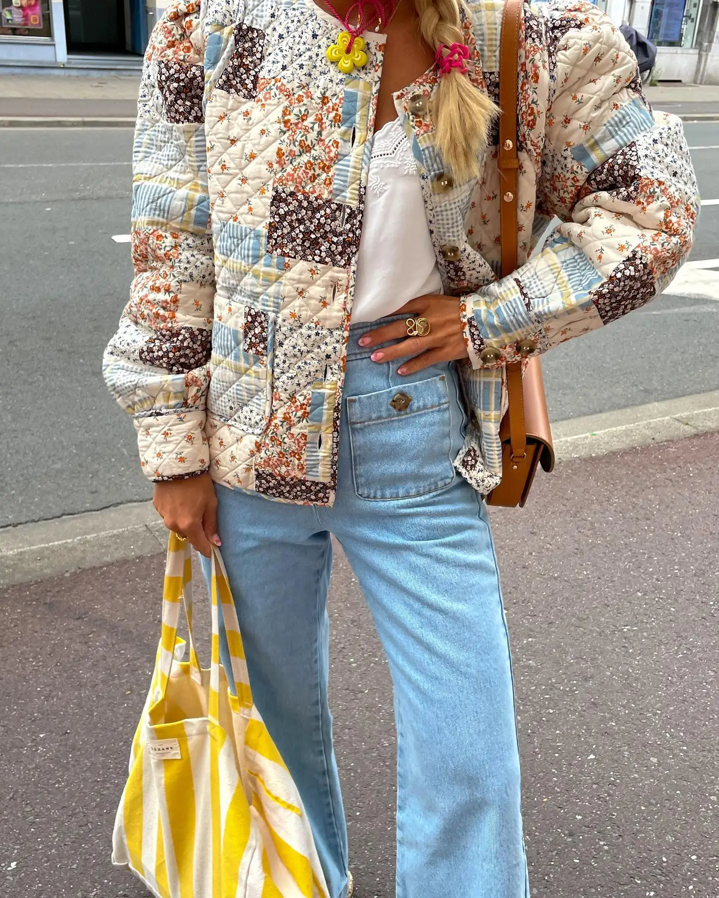 Printed Patchwork Single Breasted Warm Jacket Fashion Elegant Women's Long Sleeve Overcoat Autumn Winter Chic Street Wear Female
Printed Patchwork Single Breasted Warm Jacket Fashion Elegant Women's Long Sleeve Overcoat Autumn Winter Chic Street Wear Female