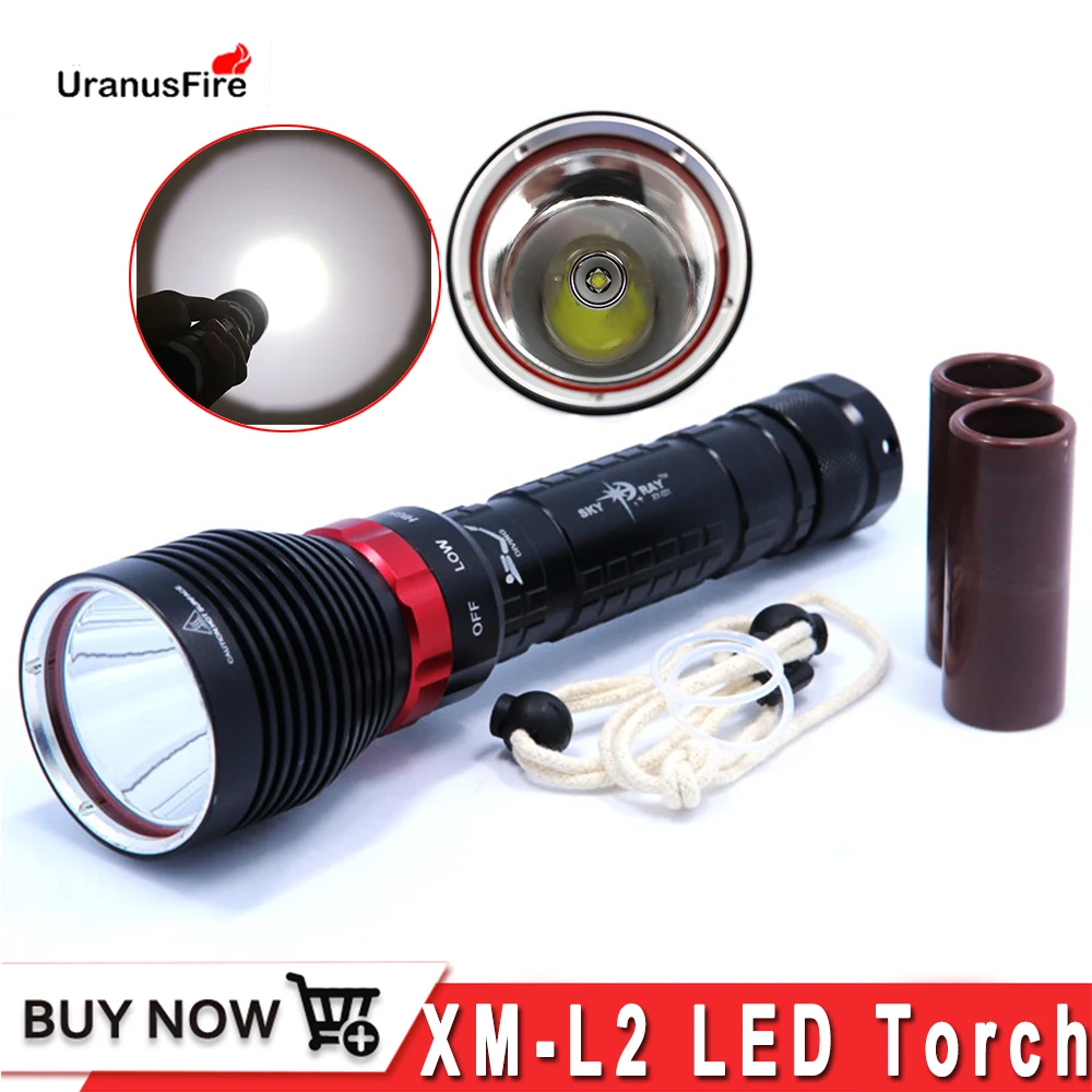 Uranusfire Aluminum LED Flashlight XM-L2 Linterna Torch Waterproof Diving Flashlight Torch Powerful L2 Led Flashlight for dive
Uranusfire Aluminum LED Flashlight XM-L2 Linterna Torch Waterproof Diving Flashlight Torch Powerful L2 Led Flashlight for dive