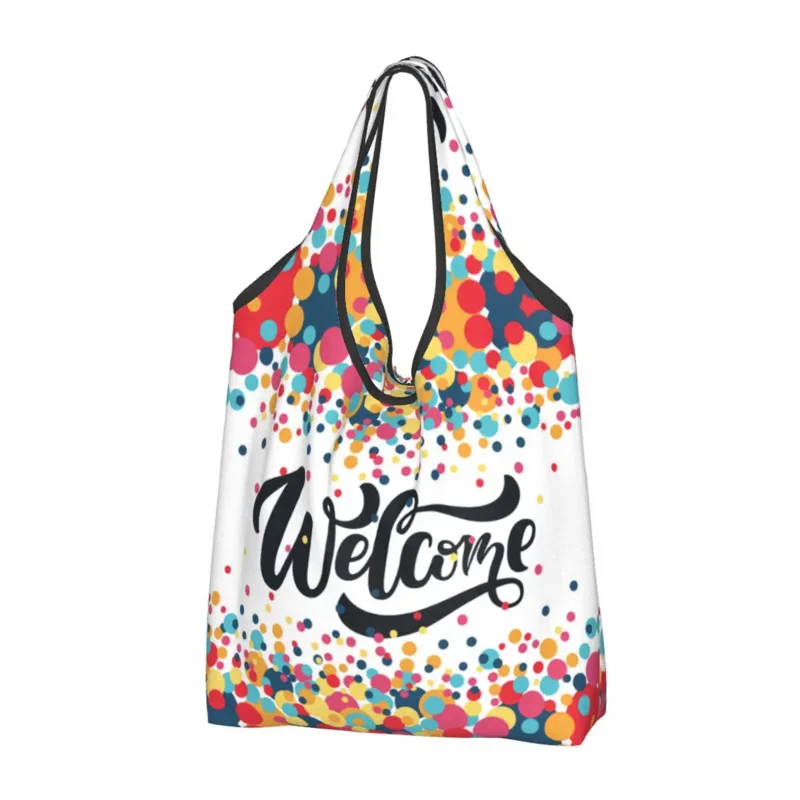 Welcome Groceries Shopping Tote Bag Women Fashion Shoulder Shopper Bags Large Capacity Handbag
Welcome Groceries Shopping Tote Bag Women Fashion Shoulder Shopper Bags Large Capacity Handbag
