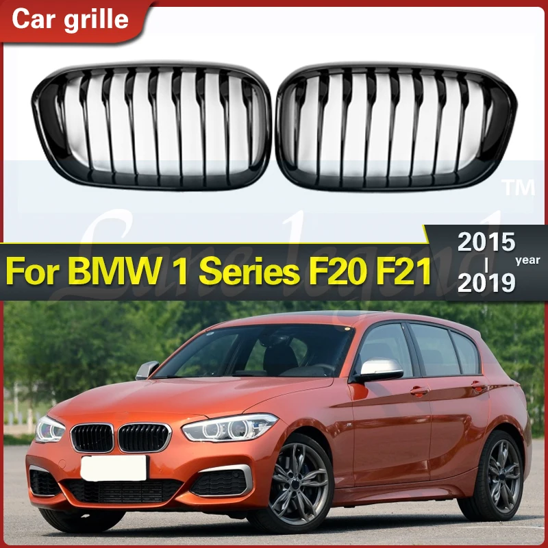 

For BMW F20 F21 2015-2019 118i 120i 125i M140i Racing Grills Kidney Replacement Front Grill M Performance Gloss Black Grills