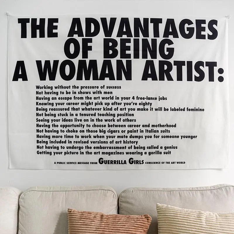 Women's Declaration Wall Tapestry Advantage of Women Artist Tapestry Aesthetic for Sofa Bed Dorm College Wall Hanging Room Decor
Women's Declaration Wall Tapestry Advantage of Women Artist Tapestry Aesthetic for Sofa Bed Dorm College Wall Hanging Room Decor