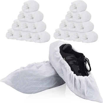 Disposable Boot & Shoe Cover 100Pcs Non Slip Waterproof Sneaker Boot Covers Floor Carpet Rain Garden Guests Booties Protection