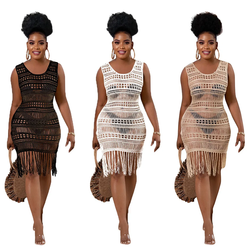 New Crochet Bikini Cover Up with Fringe Trim Women Sexy Hollow out Beach Dress 2022 Summer Bathing Suit Beachwear
New Crochet Bikini Cover Up with Fringe Trim Women Sexy Hollow out Beach Dress 2022 Summer Bathing Suit Beachwear