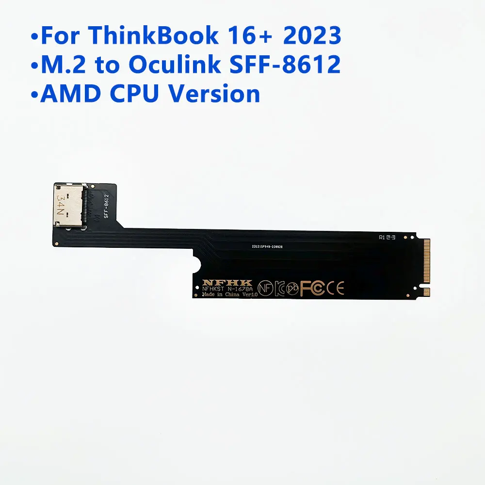 PCI-E 3.0 M.2 M-Key to Oculink SFF-8612 SFF-8611 Graphics Card Adapter Board For ThinkBook 14+ 16+ External Graphics Card & SSD PCI-E 3.0 M.2 M-Key to Oculink SFF-8612 SFF-8611 Graphics Card Adapter Board For ThinkBook 14+ 16+ External Graphics Card & SSD
