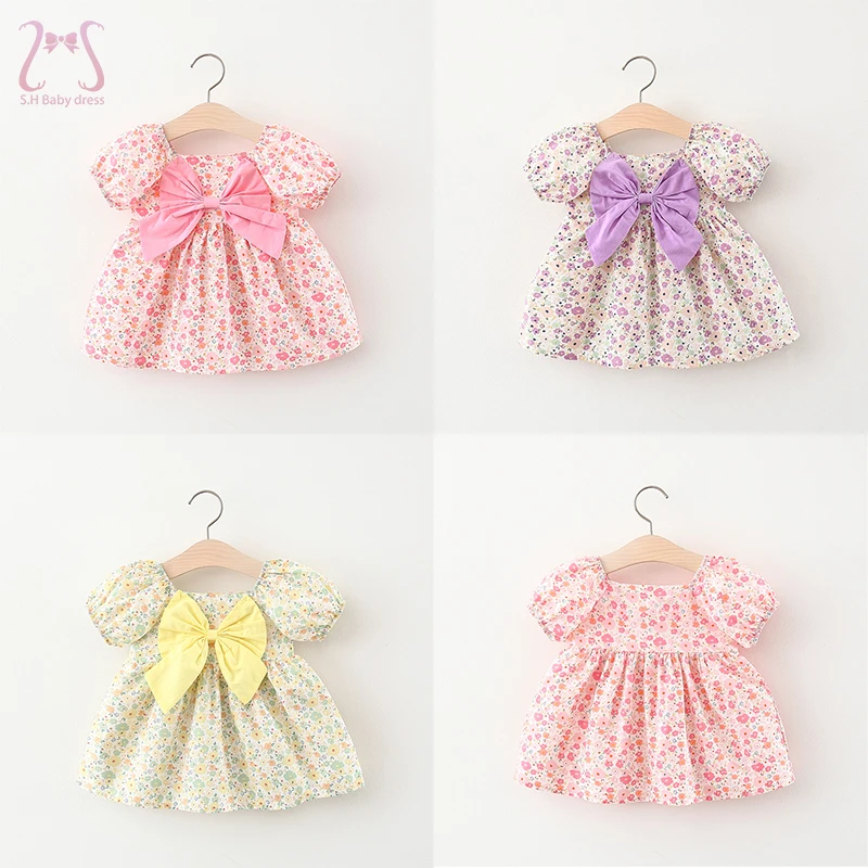Sweet Floral Baby Girls Dresses Summer Puff Sleeve Bow Infant Children Clothes Thin Fashion Toddler Kids Costume 0 To 3 Years
Sweet Floral Baby Girls Dresses Summer Puff Sleeve Bow Infant Children Clothes Thin Fashion Toddler Kids Costume 0 To 3 Years