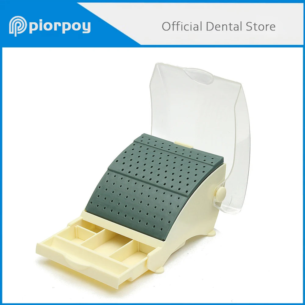 

PIORPOY Plastic 142 Holes Dental Bur Holder Placement Box Dentistry Drill Tools Sterilizer Case Autoclave Disinfection Box