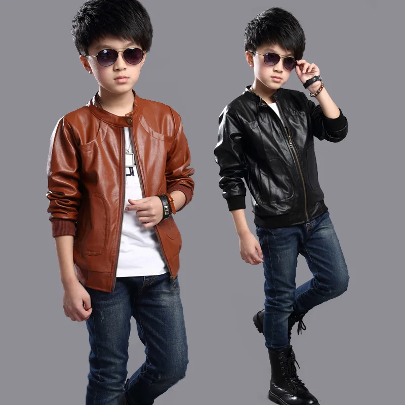 Fashion Boy Outerwear New Spring Autumn Boy PU Jacket Children Warm Simier Coat For Boy Coat Four Seasons
Fashion Boy Outerwear New Spring Autumn Boy PU Jacket Children Warm Simier Coat For Boy Coat Four Seasons