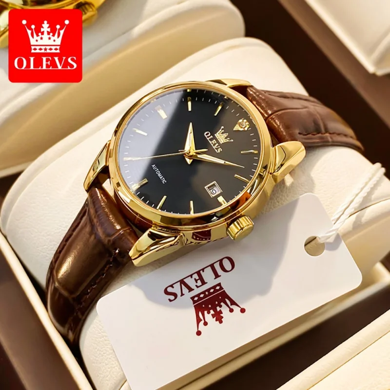 OLEVS 6629 Popular Products Diamond Genuine Leather Watch Wristwatches Automatic Mechanical Watches For women
OLEVS 6629 Popular Products Diamond Genuine Leather Watch Wristwatches Automatic Mechanical Watches For women