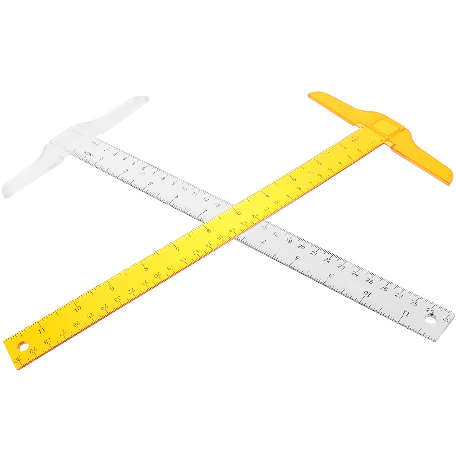 

2Pcs T Shape Rulers T- Square Ruler Straight Measuring Ruler for Architect Engineer Scale Tool Student Drafting ( Transparent