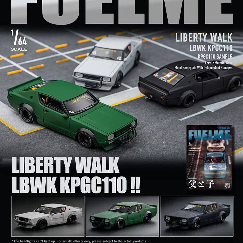 Fuelme 1/64 Model Car LBWK KPGC110 Resin Vehicle Liberty Walk - Green Colors
Fuelme 1/64 Model Car LBWK KPGC110 Resin Vehicle Liberty Walk - Green Colors