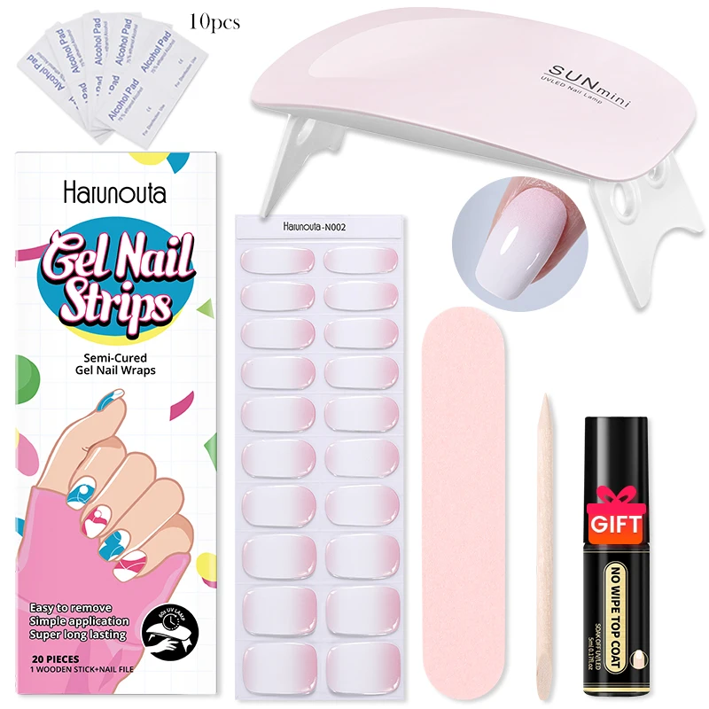 4pcs/set Gradient Semi-cured Gel Nail Sticker Set Manicure Nail Gel Wraps with 6W UV Lamp No Wipe Top Coat Kit Long Lasting Nail
4pcs/set Gradient Semi-cured Gel Nail Sticker Set Manicure Nail Gel Wraps with 6W UV Lamp No Wipe Top Coat Kit Long Lasting Nail