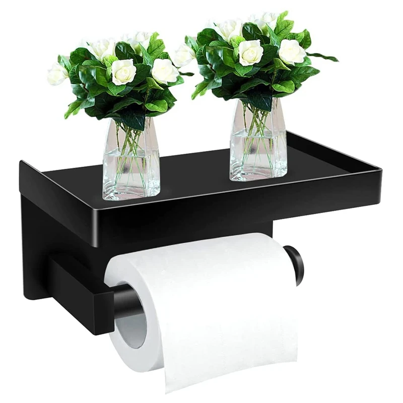 Держатель для туалетной бумаги без сверления с полкой, держатель для бумаги из нержавеющей стали, настенный держатель для бумаги
Держатель для туалетной бумаги без сверления с полкой, держатель для бумаги из нержавеющей стали, настенный держатель для бумаги