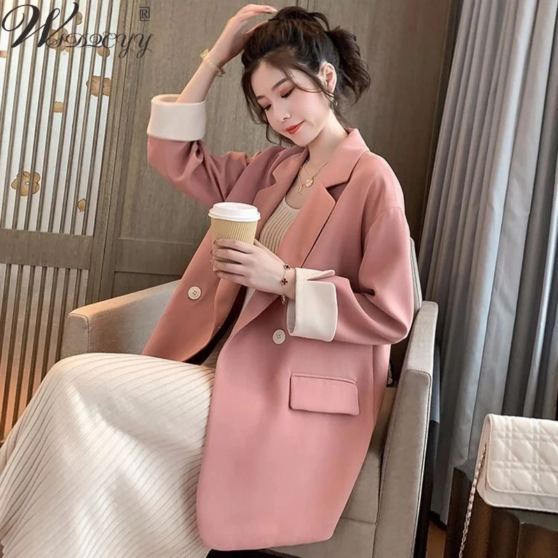 Korean Blazer Women Sweet Double Breasted Suit Jacket 2023 High Quality Casual Lined Long Sleeve Outwear All-Match Pocket Tops
Korean Blazer Women Sweet Double Breasted Suit Jacket 2023 High Quality Casual Lined Long Sleeve Outwear All-Match Pocket Tops