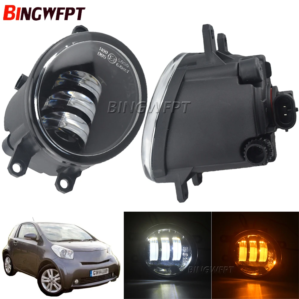 

2 Pieces Car Fog Light Assembly H11 LED DRL Fog Daytime Running Lamp 12V For Toyota IQ 2009 2010 2011 2012 2013