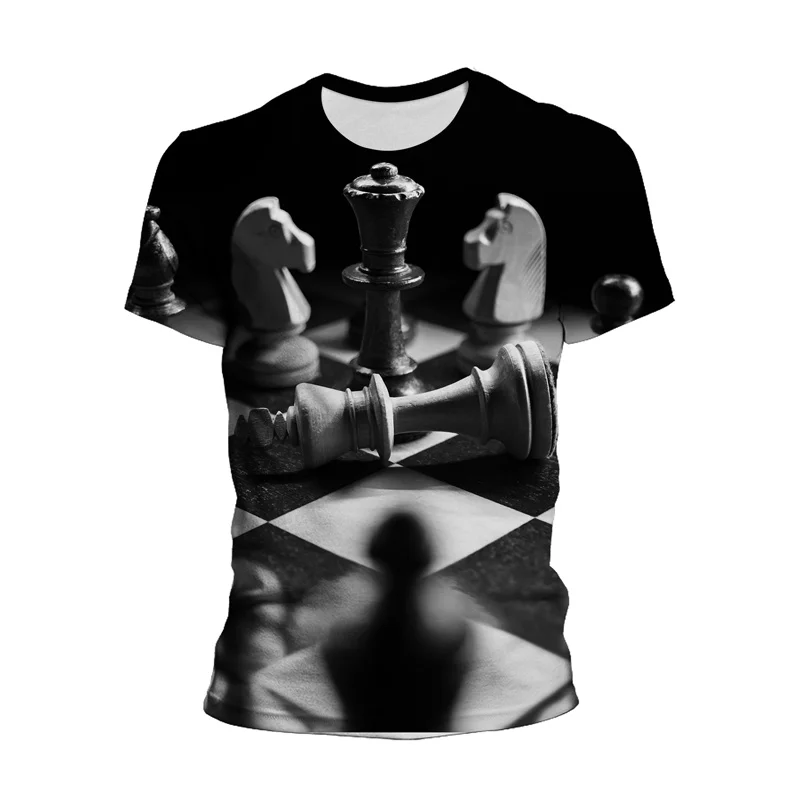 3D Print Game Chess T Shirt Men's Round Neck T-shirt Summer Casual Short Sleeve Oversized Pullover Streetwear Male Clothing
3D Print Game Chess T Shirt Men's Round Neck T-shirt Summer Casual Short Sleeve Oversized Pullover Streetwear Male Clothing