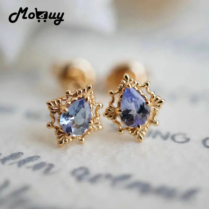 MoBuy Vintage Exquisite Bijou Natural Gemstone Tanzanite Stud Earrings For Women 925 Sterling Silver Gold Plated Fine Jewelry
MoBuy Vintage Exquisite Bijou Natural Gemstone Tanzanite Stud Earrings For Women 925 Sterling Silver Gold Plated Fine Jewelry