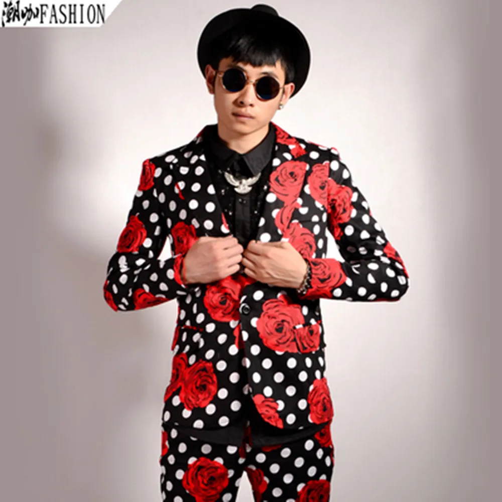 Fashion Wave Dot Flower Color Suit Hairdressing Nightclub Stage Spring Autumn Men's Leisure Performance Clothing YJ15
Fashion Wave Dot Flower Color Suit Hairdressing Nightclub Stage Spring Autumn Men's Leisure Performance Clothing YJ15