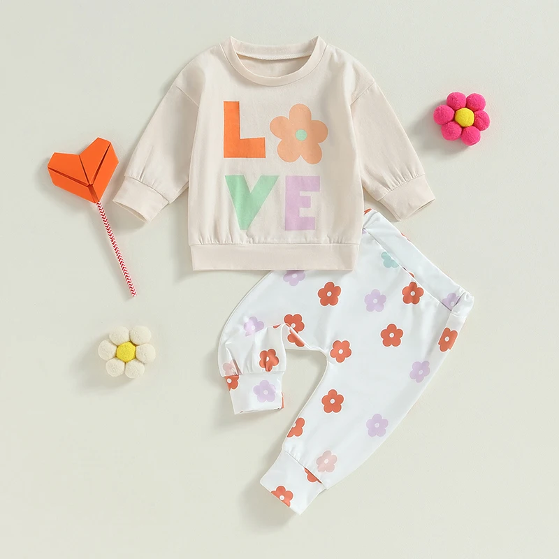 Toddler Baby Girl Fall Outfits Long Sleeve Letter Print Sweatshirt + Floral Pants Sets Baby Winter Clothes Baby Tracksuit
Toddler Baby Girl Fall Outfits Long Sleeve Letter Print Sweatshirt + Floral Pants Sets Baby Winter Clothes Baby Tracksuit