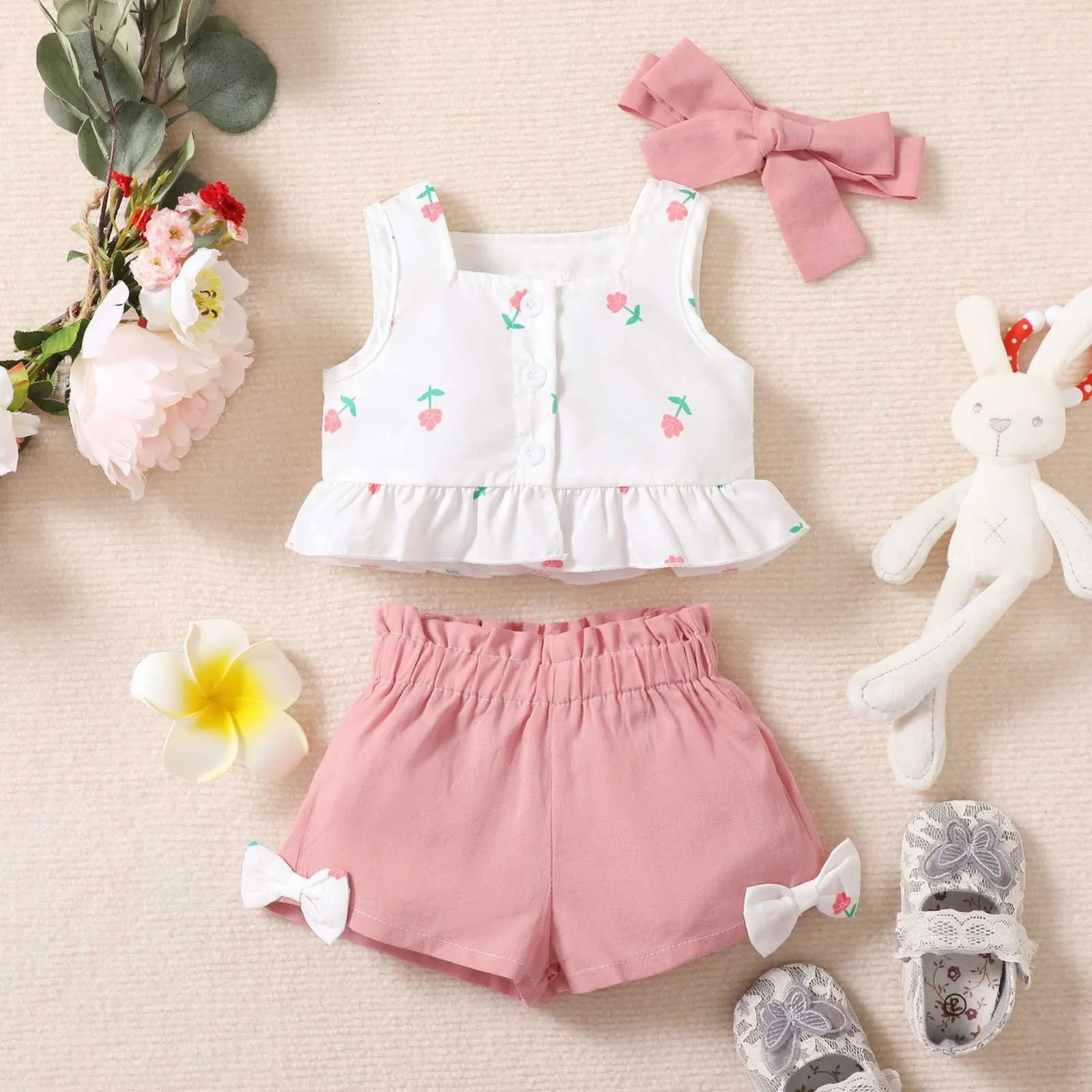 2Pcs Newborn Baby Girl Clothes Sets New Summer Sleeveless Tops Floral Shorts Headband Toddler Girl Outfit Sets Infant Clothing
2Pcs Newborn Baby Girl Clothes Sets New Summer Sleeveless Tops Floral Shorts Headband Toddler Girl Outfit Sets Infant Clothing