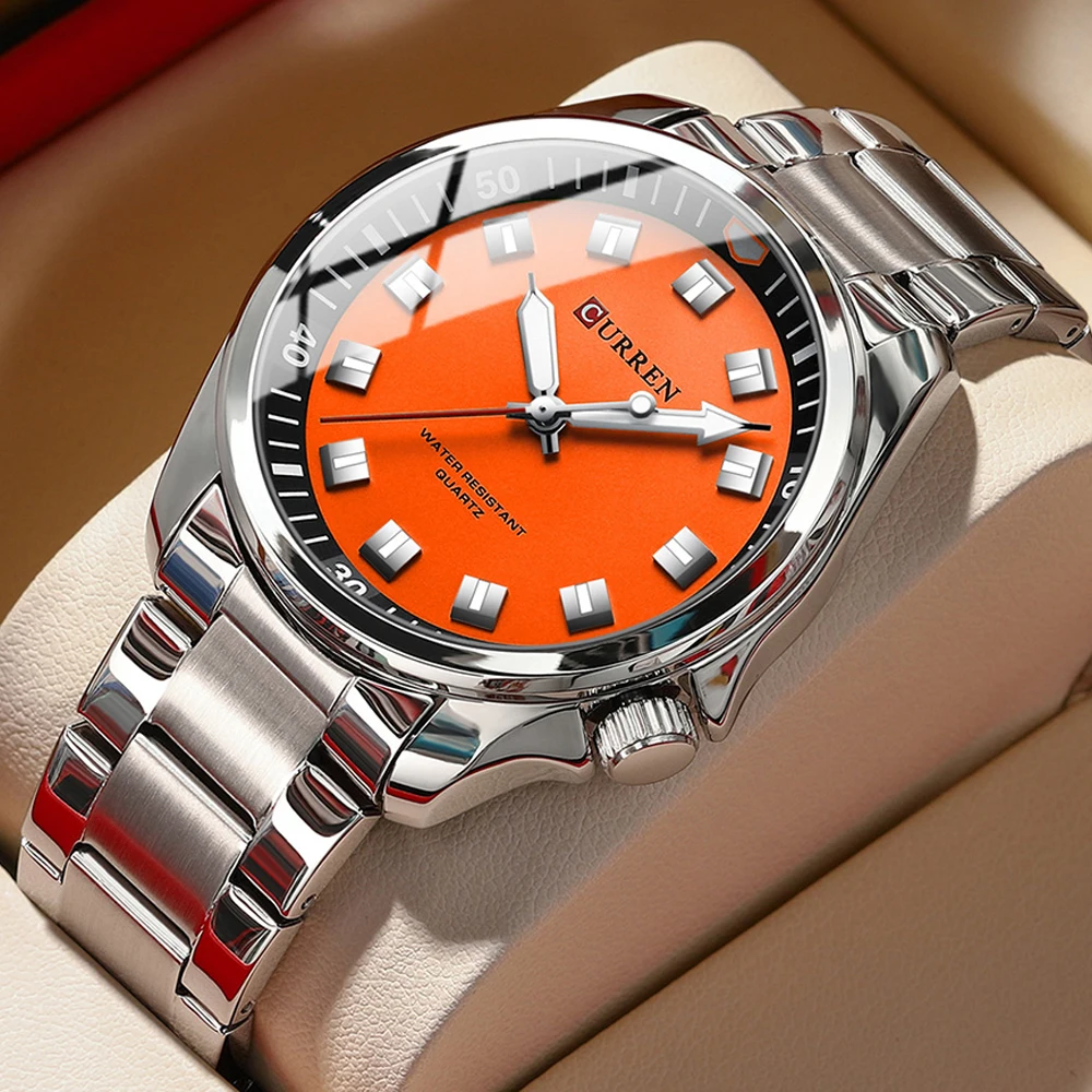 CURREN Fashion Men Watch Top Brand Luxury Waterproof Sport Mens Watches Stainless steel Automatic Date Military Wristwatch
CURREN Fashion Men Watch Top Brand Luxury Waterproof Sport Mens Watches Stainless steel Automatic Date Military Wristwatch